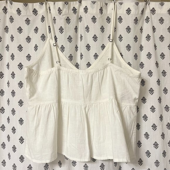 Textured Cotton Peplum Tank Top - Picture 4 of 10